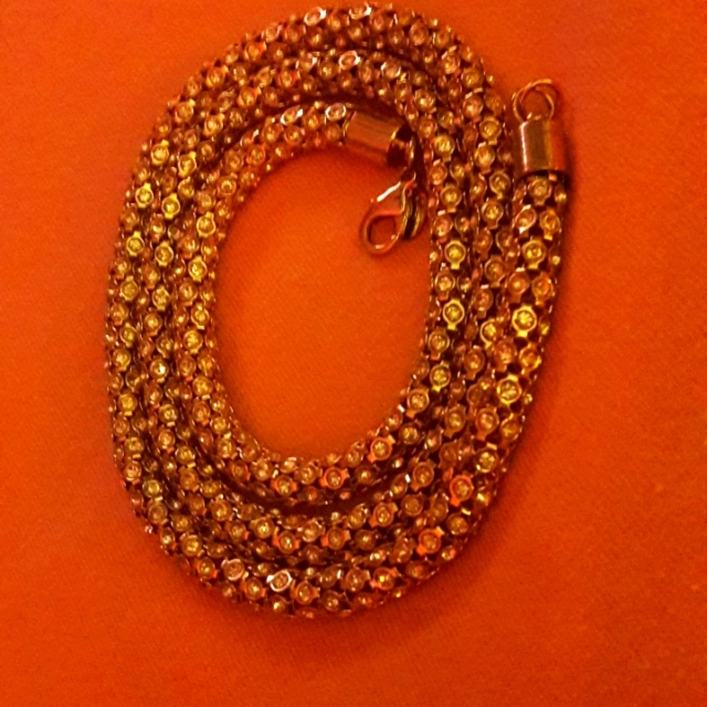 💓KennethJayLane collectible pink gunmetal necklace